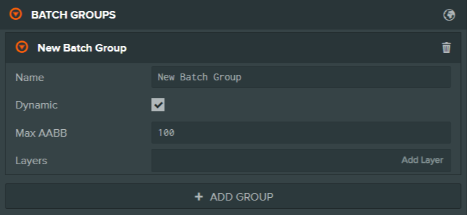Batch Groups Settings