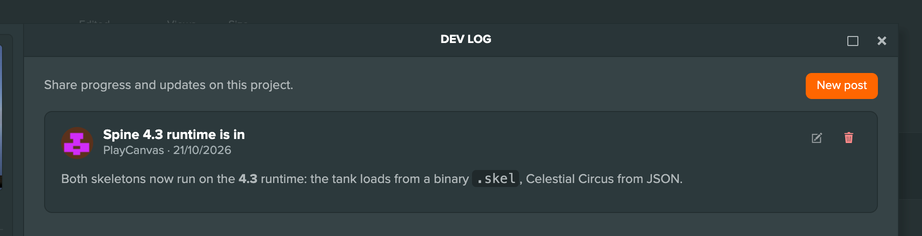 Dev Log