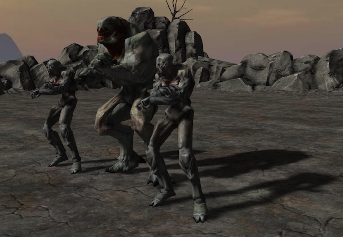 Characters with shadow casting