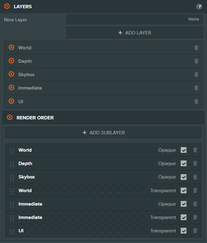 Layers Settings