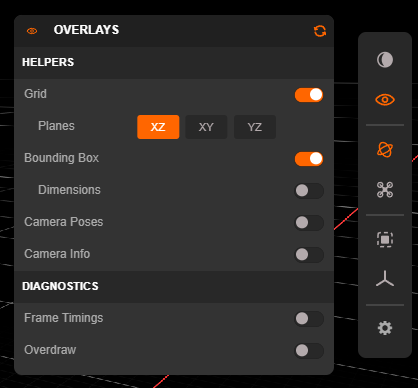 The Overlays popup