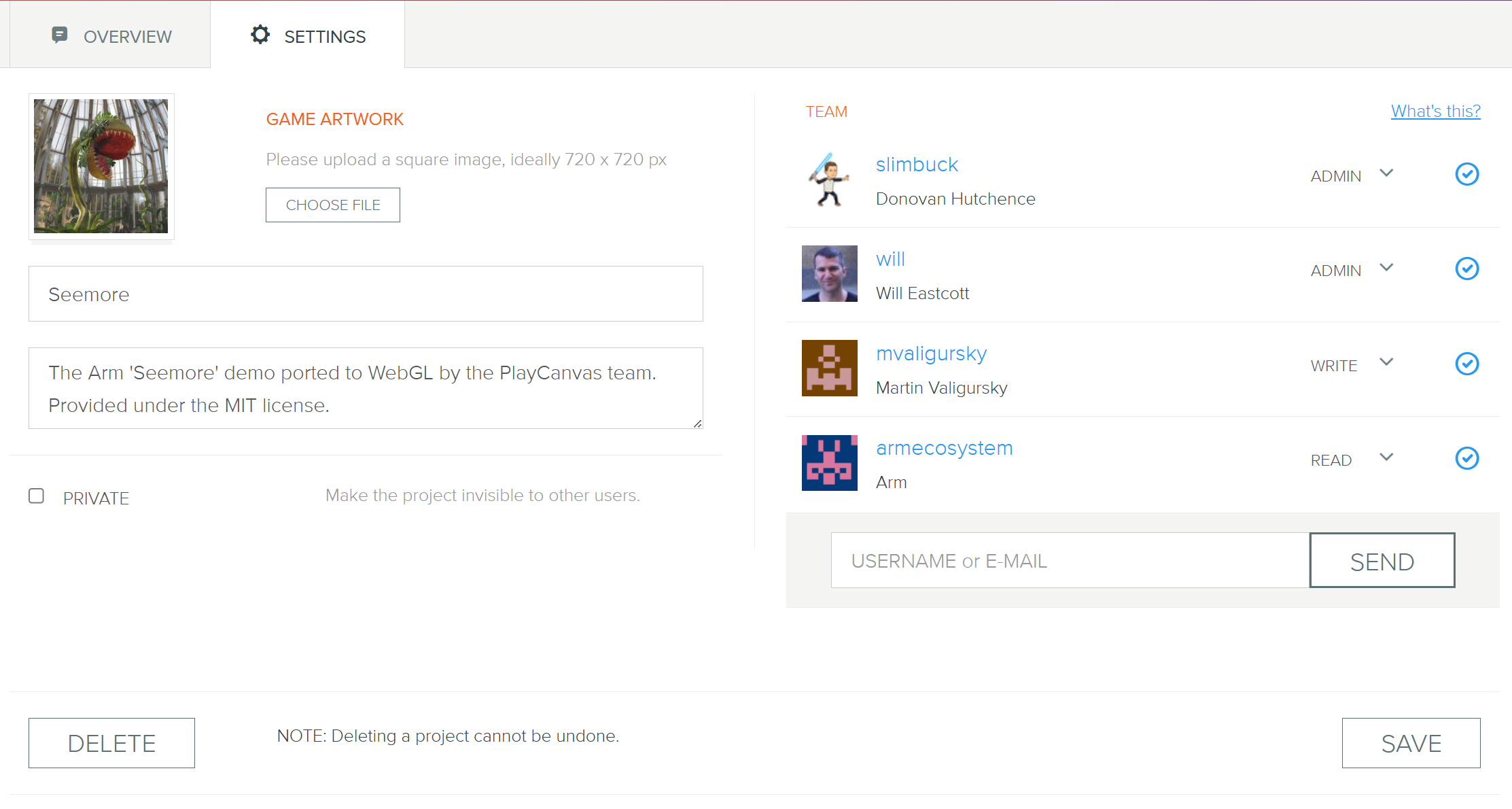 Project Settings