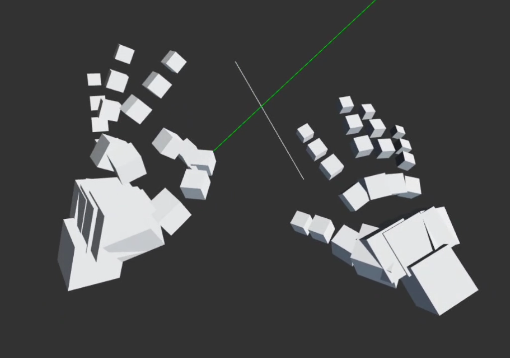 Hand tracking using cube primitives