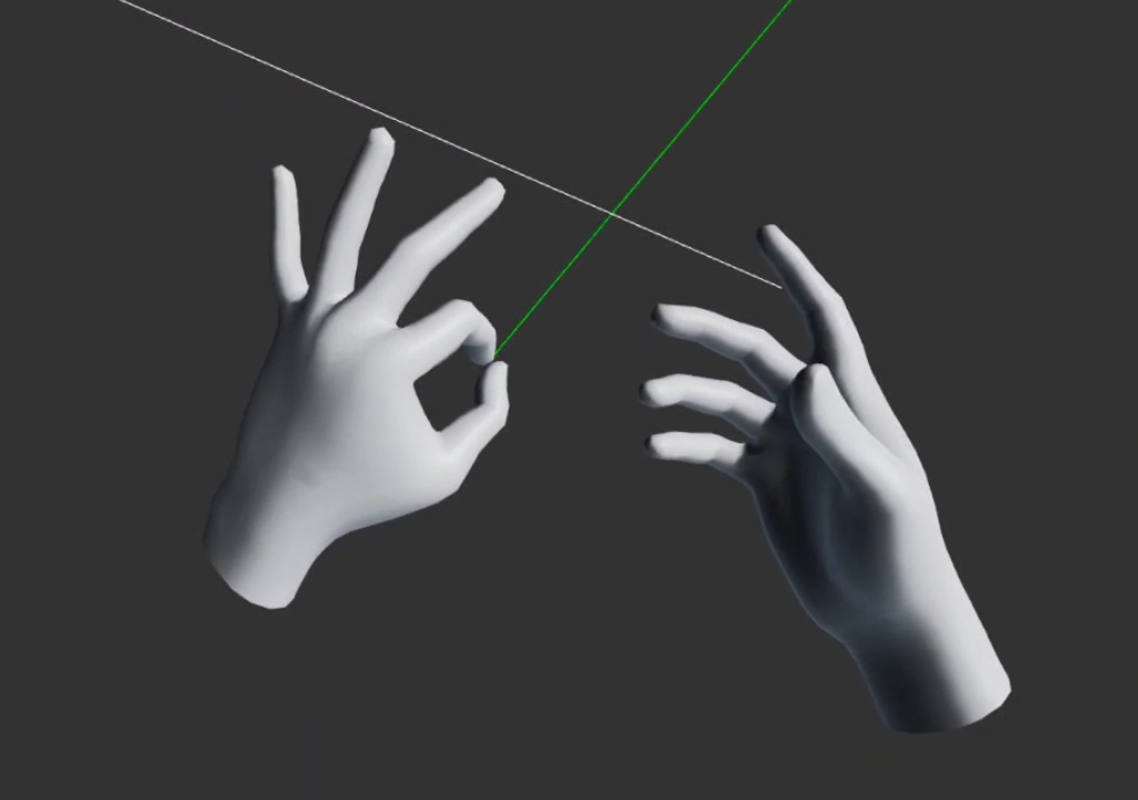 Hand tracking using skinned meshes