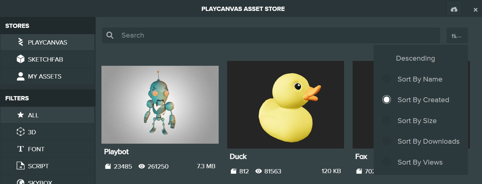 Asset Store Search