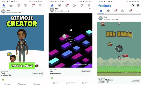 Facebook Playable Ads